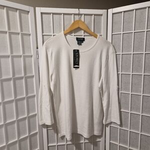 Ralph Lauren White Cotton Top NWT Sz XL